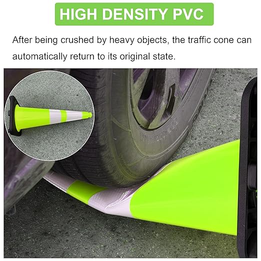 OrangeStar 28" Traffic Cones 4-Pack, Weighted Rubber Base - Image 5