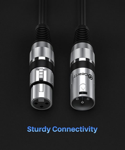 GEARit XLR Male to Female Microphone Cable 3-Pin Balanced Shielded Mixer - Image 5