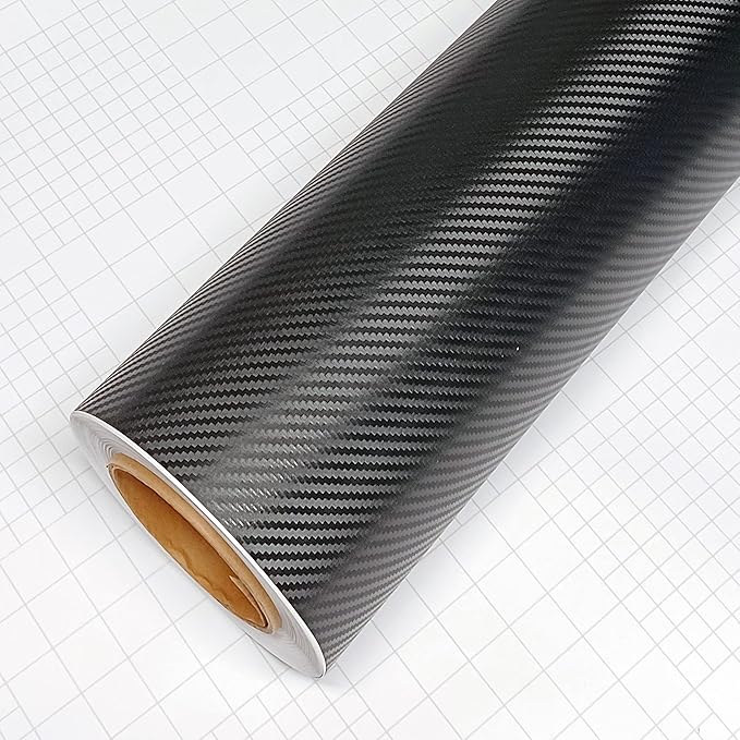 3D Carbon Fiber Film Twill Weave Vinyl Sheet Roll Wrap - Image 2