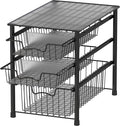 Simple Houseware 3-Tier Stackable Sliding Basket Storage Organizer Drawer by SimpleHouseware