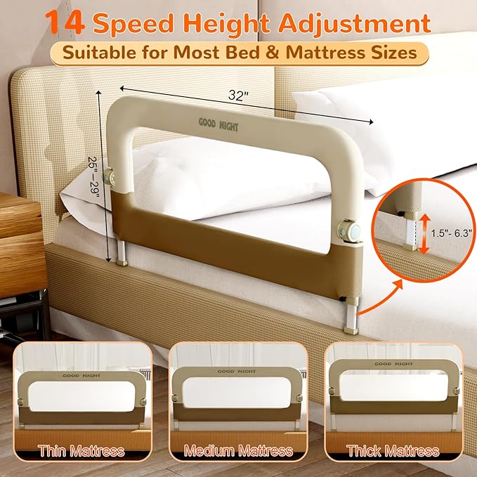 Bed Guard Rail for Toddlers - Image 3