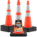 Xpose Safety 28 Inch Orange Slim Line Traffic Cones Heavy Duty 10lb by XposeSafety