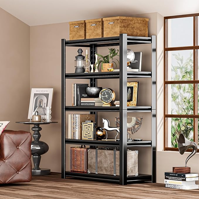72" H Adjustable Garage Shelving 2500LBS Storage Shelves 5-Tier Heavy Duty - Image 3