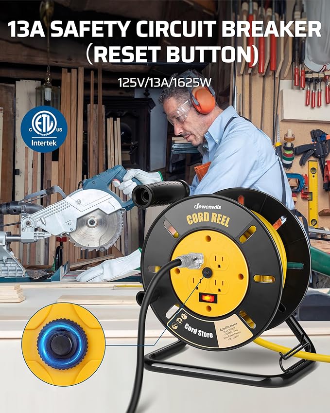DEWENWILS Extension Cord Storage Reel - Image 4