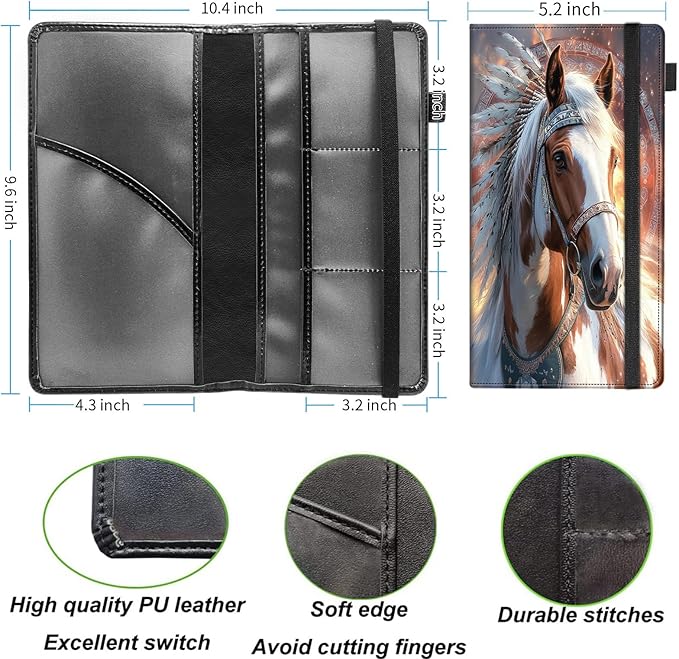 Car Registration and Insurance Holder, Leather Vehicle Glove Box Organizer - Image 4