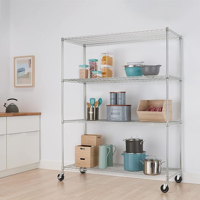 Trinity Basics 4-Tier Adjustable Wire Shelving - Image 2