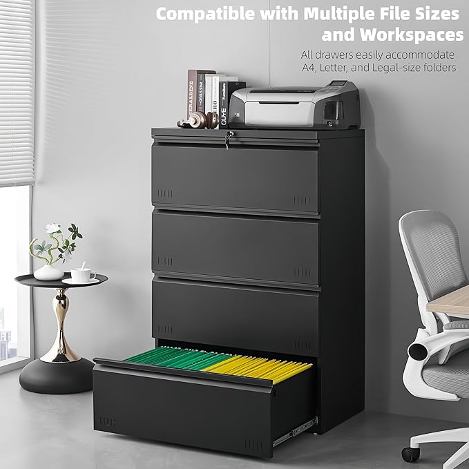 Lateral 4 Drawer File Cabient - Image 7