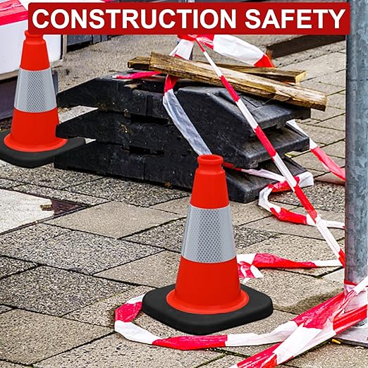 OrangeStar 8 Pack 12" Orange Traffic Safety Cones, PVC Parking Construction - Image 5