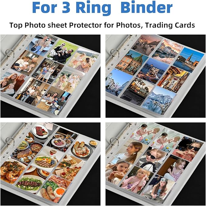 9 Pocket Card Sleeves, Holds 900 Cards, Trading Card Binder Sleeves, 3 Ring 9 - Image 6
