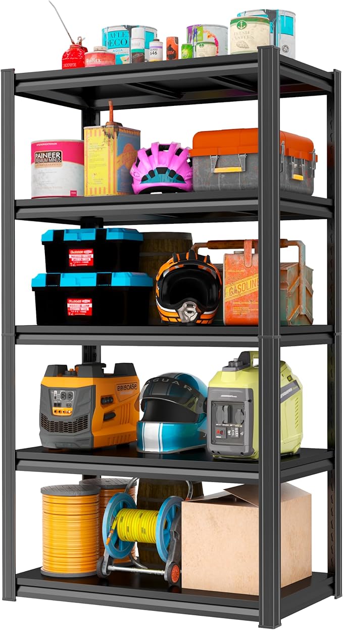 63" H Storage Shelves 2000LBS Metal Shelving Unit 4 Tier Garage Shelving Heavy by PRESTELION