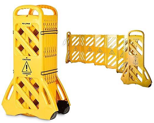 Alpine Commercial Safety Barriers, 13 Foot Expandable Mobile Barricade System by AlpineIndustries