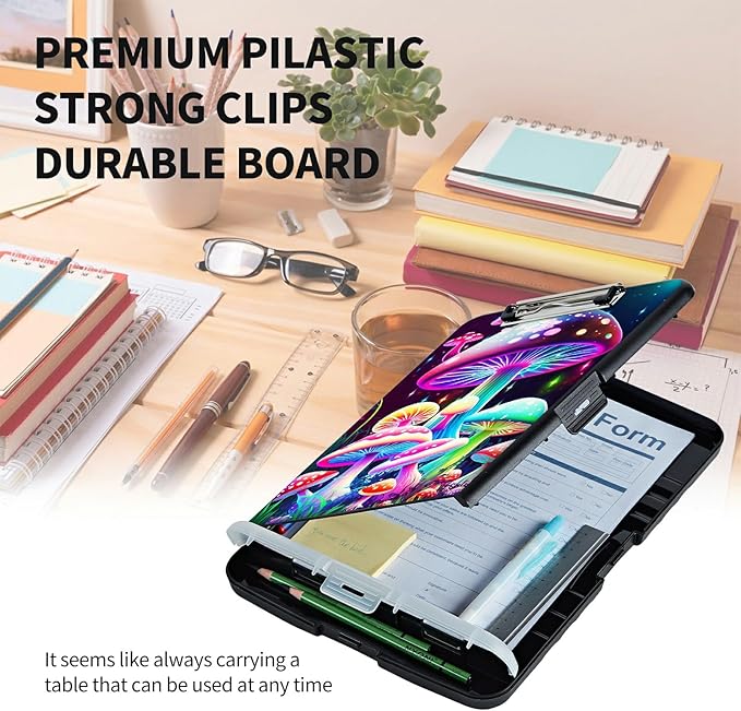 Clipboard with Storage High Capacity Plastic Nursing Clipboards with Pen Holder - Image 6