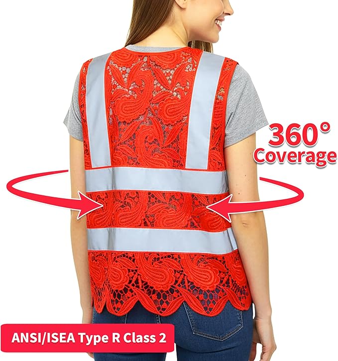 Lace-Mesh Safety Vest for Women & Men - Image 3