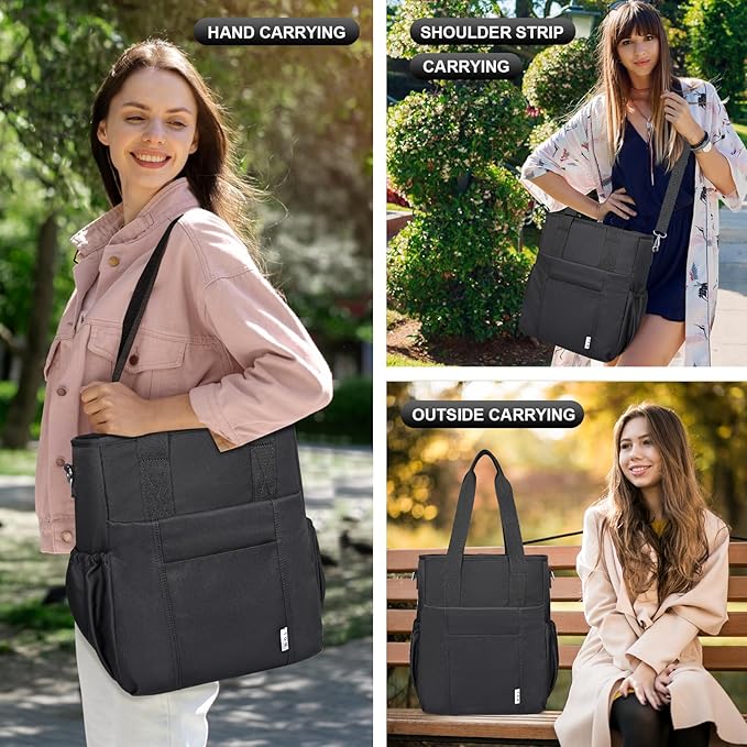 NOL Insulated Lunch Bag for Women, Large Spacious Lunch Tote Bag - Image 6