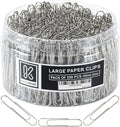 250 Large Paper Clips Smooth, Jumbo Paper Clips by Kempshott%C2%AE