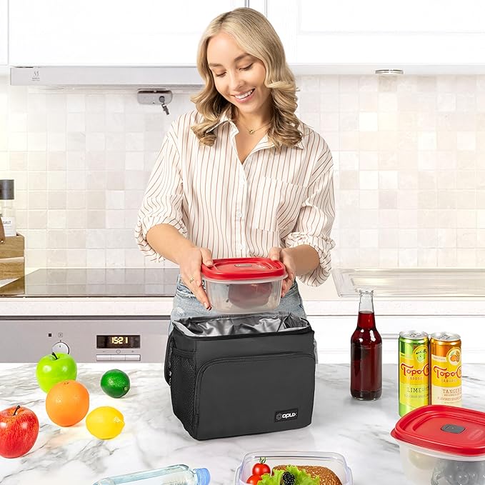 opux Insulated Lunch Bag for Men Women, Soft Lunch Box for Office Work School - Image 3