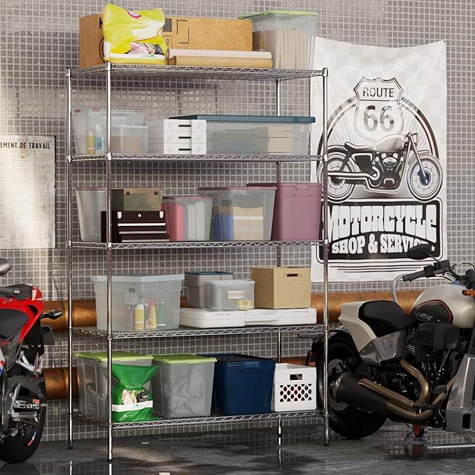 24" Deep x 54" Wide x 86" Height Wire Shelving Kit | 5-Tier | NSF Commercial - Image 6