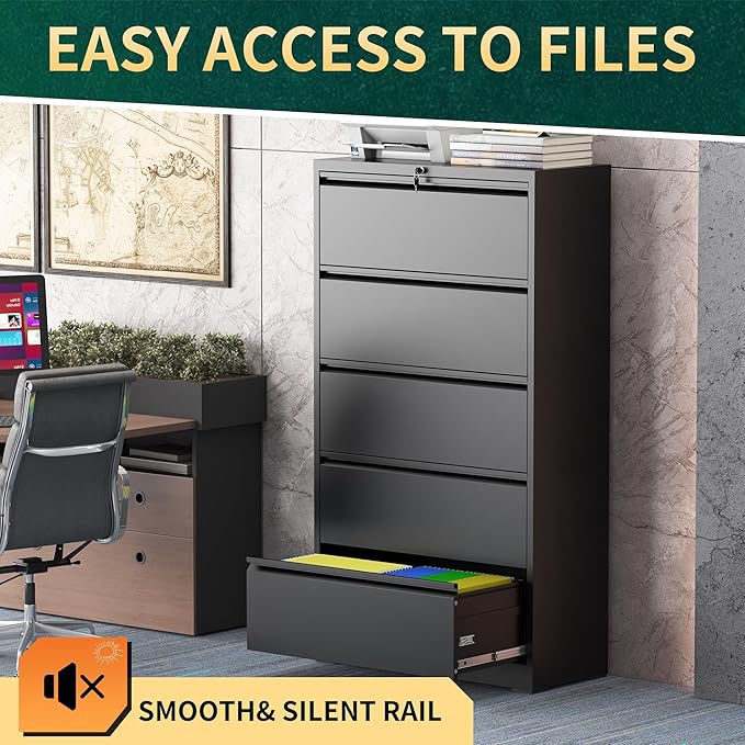 5 Drawer Lateral File Cabinet - Image 7