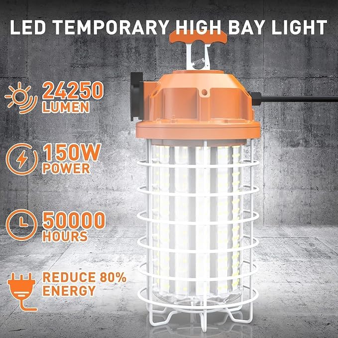 NS 150W High Bay Temporary LED Work Light 23550Lm 5000K Daylight White - Image 3