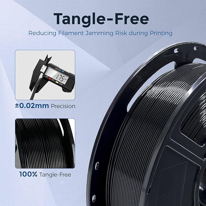 FLASHFORGE PETG Pro Filament 1.75mm Black, 3D Printer Filament 1kg Spool - Image 5