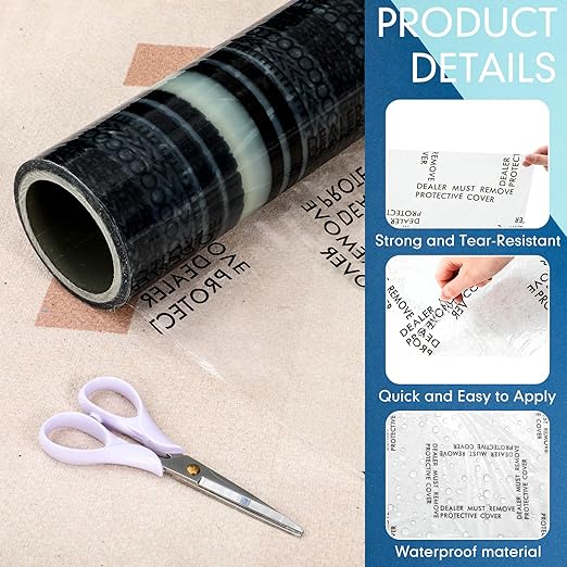 Carpet Protection Film 24" x 300' Roll Self Adhesive Clear Plastic Carpet - Image 5