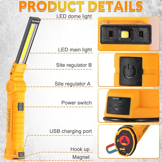 Mudder 6 Pcs LED Work Flashlights - Image 3
