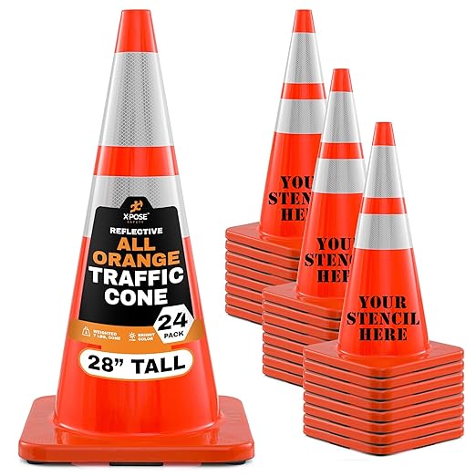 Xpose Safety 28 Inch Orange Traffic Cones by XposeSafety