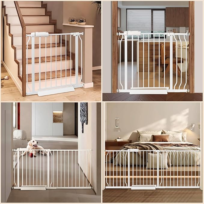 Extra Wide Baby Gate 48.03-52.76 Pressure Mounted, Child Dog Pet Safety Gates - Image 6