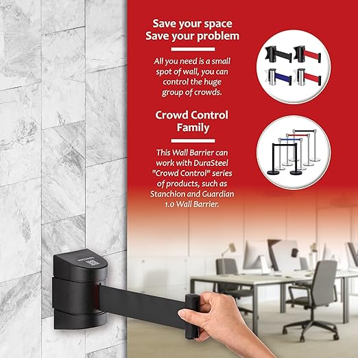 DuraSteel Wall Mount Retractable Belt Barrier - Image 7