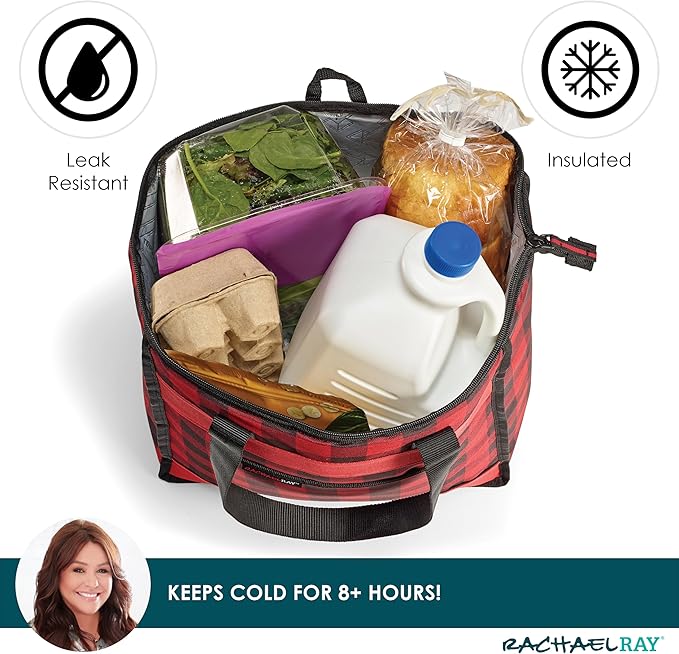 Rachael Ray Chillout Soft Cooler Bag, Large Reusable Insulated Grocery Bag - Image 4