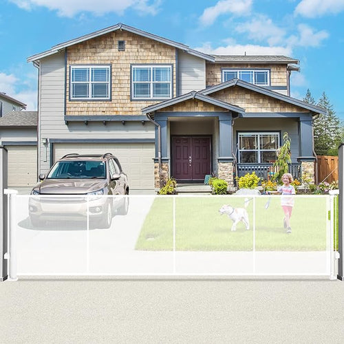 160" Retractable Baby Gate Extra Wide, Mesh Gate Long Child Gate Pet Gate by Dueelala