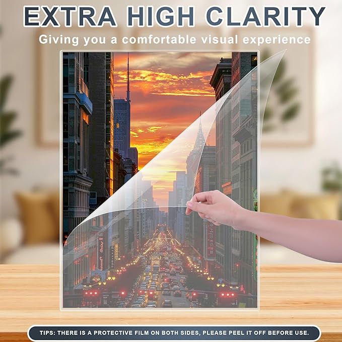 AKONEGE 2 Pcs 18" x 24" Rigid Print Protectors Clear Hard Sheet Protectors - Image 4