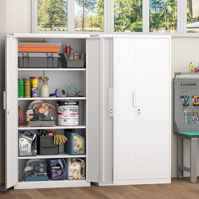 Metal Garage Storage Cabinet, Tall Metal Cabinets - Image 7
