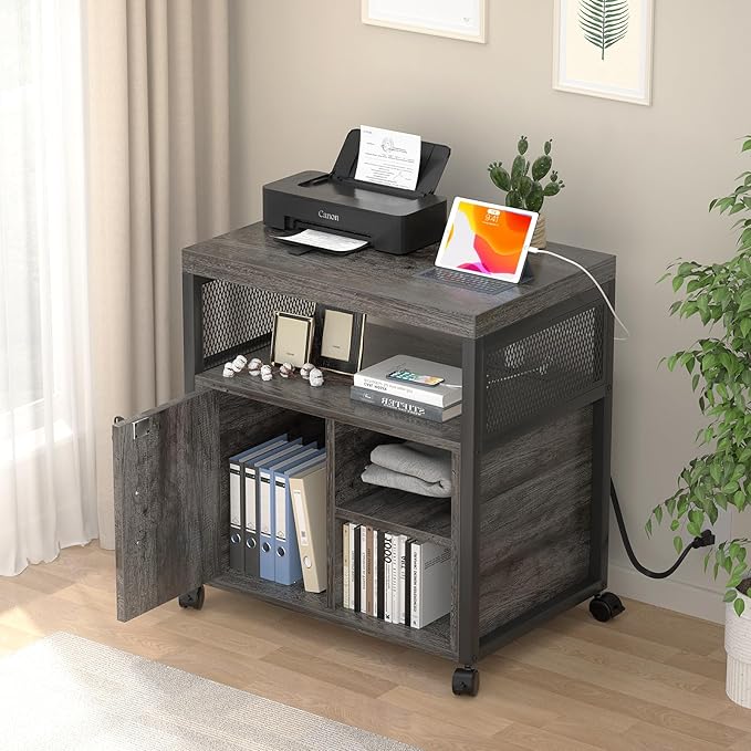Unikito Rolling File Cabinet Lateral Office Filing Cabinets - Image 8
