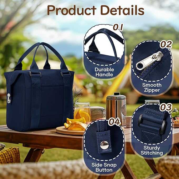 coowoz Lunch Box for Women Insulated Adult Lunch Tote Cooler Bag loncheras para - Image 6
