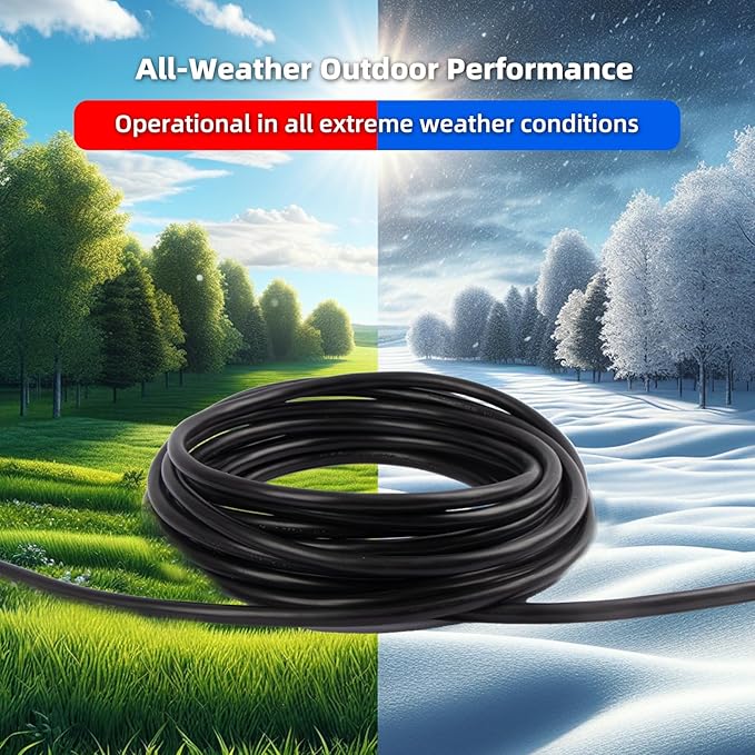 100 FT Outdoor Extension Cord Waterproof, 3-Prong Power Cord, 16 AWG SJTW - Image 5