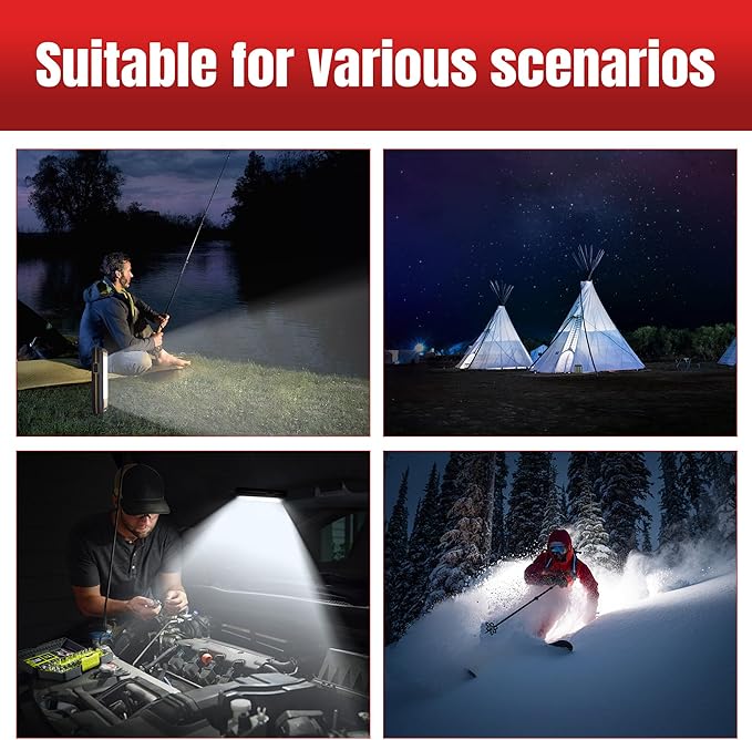 2-pack Magnetic Work Light, Rechargeable LED Flashlight, Portable Lights - Image 6