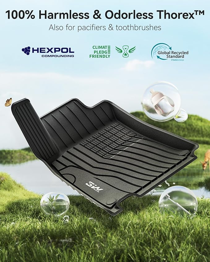 3W Floor Mats for Mercedes Benz CLA 250 / GLA 250, TPE All Weather Custom Fit - Image 7