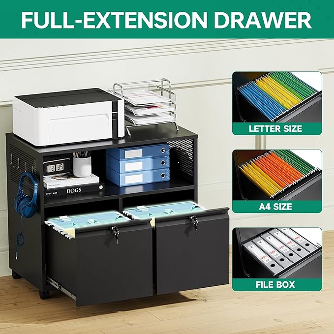 Letaya Mobile 2 Drawer File Cabinet - Image 5