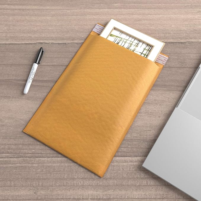 Amazon Basics Kraft Bubble Self-Seal Mailer, 8.5" x 14" - Image 7