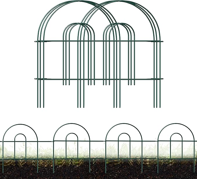 Decorative Garden Folding Border Fence, Metal Wire Edging Flower Fence Panel by FOREHOGARGARDEN%EF%BC%86HOME