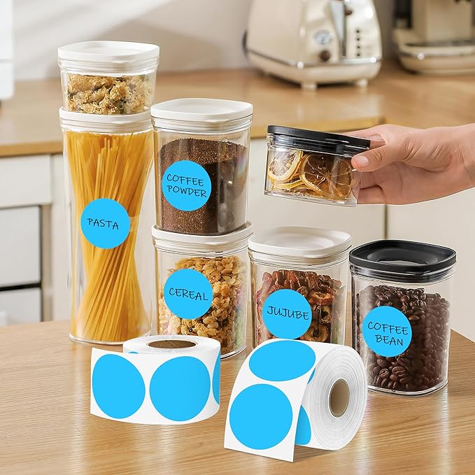 2 Inch Sky-Blue Circle Stickers 500 Pcs, Permanent Color Coding Dots - Image 5
