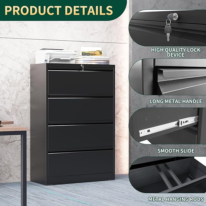 4 Drawer Lateral File Cabinet - Image 4