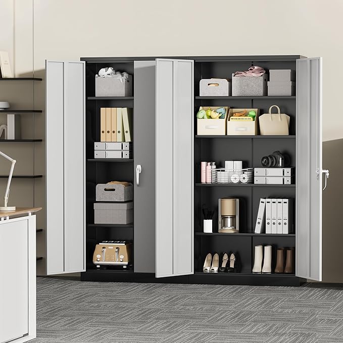 Greenvelly Metal Storage Cabinet, Steel Cabinets - Image 7