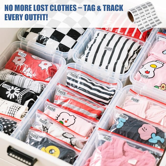 1-2000 Inventory Stickers, Waterproof Self-Adhesive Vinyl Number Stickers - Image 5