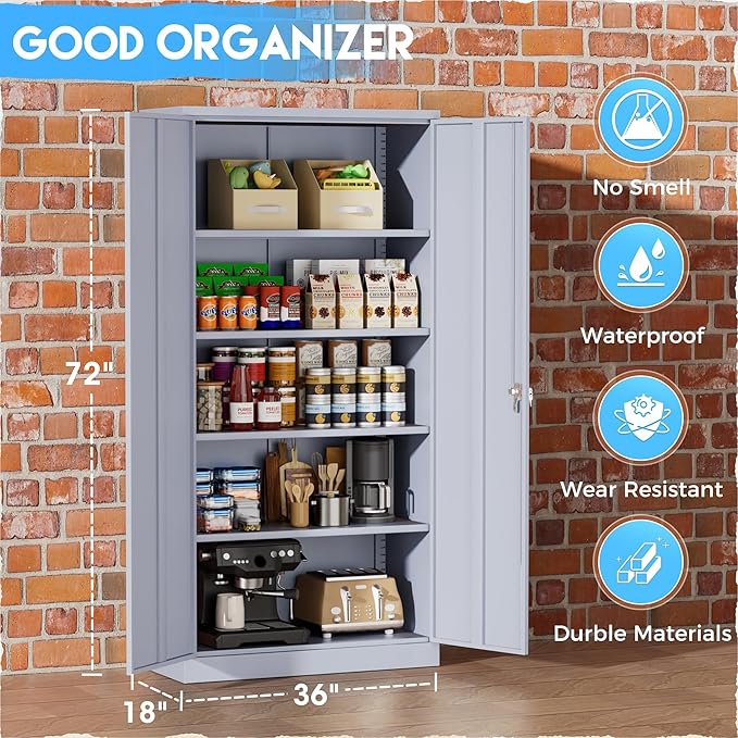 Greenvelly Metal Storage Cabinet - Image 4