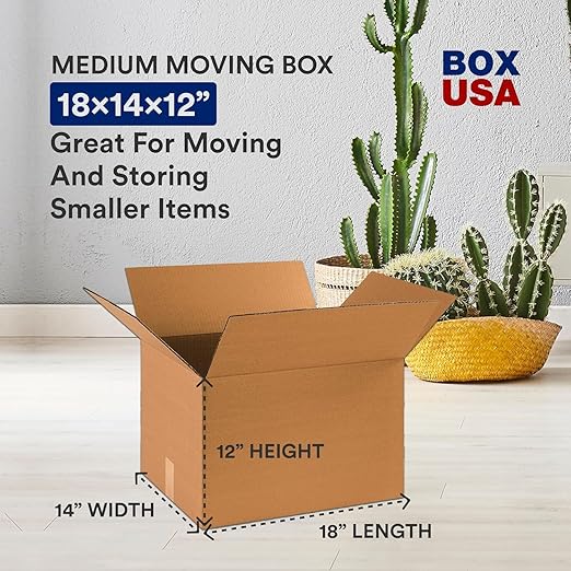BOX USA Moving Boxes Medium 20-Pack 18x14x12" - Image 2