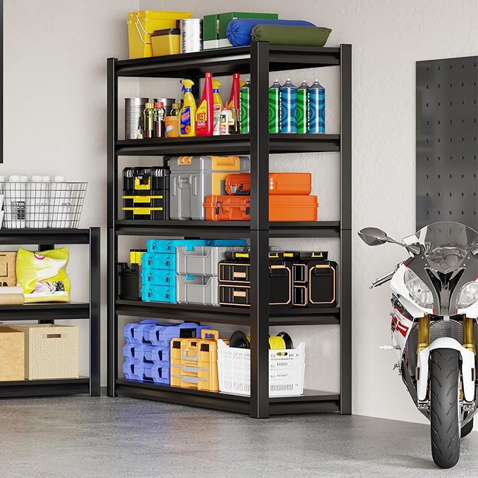 36" W Storage Shelves 2500LBS Garage Shelving Heavy Duty 5 Tier Adjustable - Image 9
