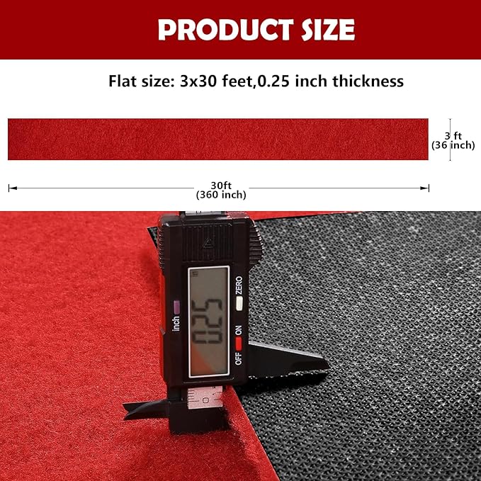 450 GSM Extra Thick Waterproof Red Carpet Runner - Image 2