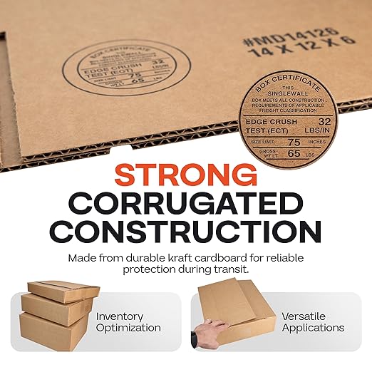 Multi-Depth Corrugated Shipping Boxes, Storage & Small Business Packaging - Image 6